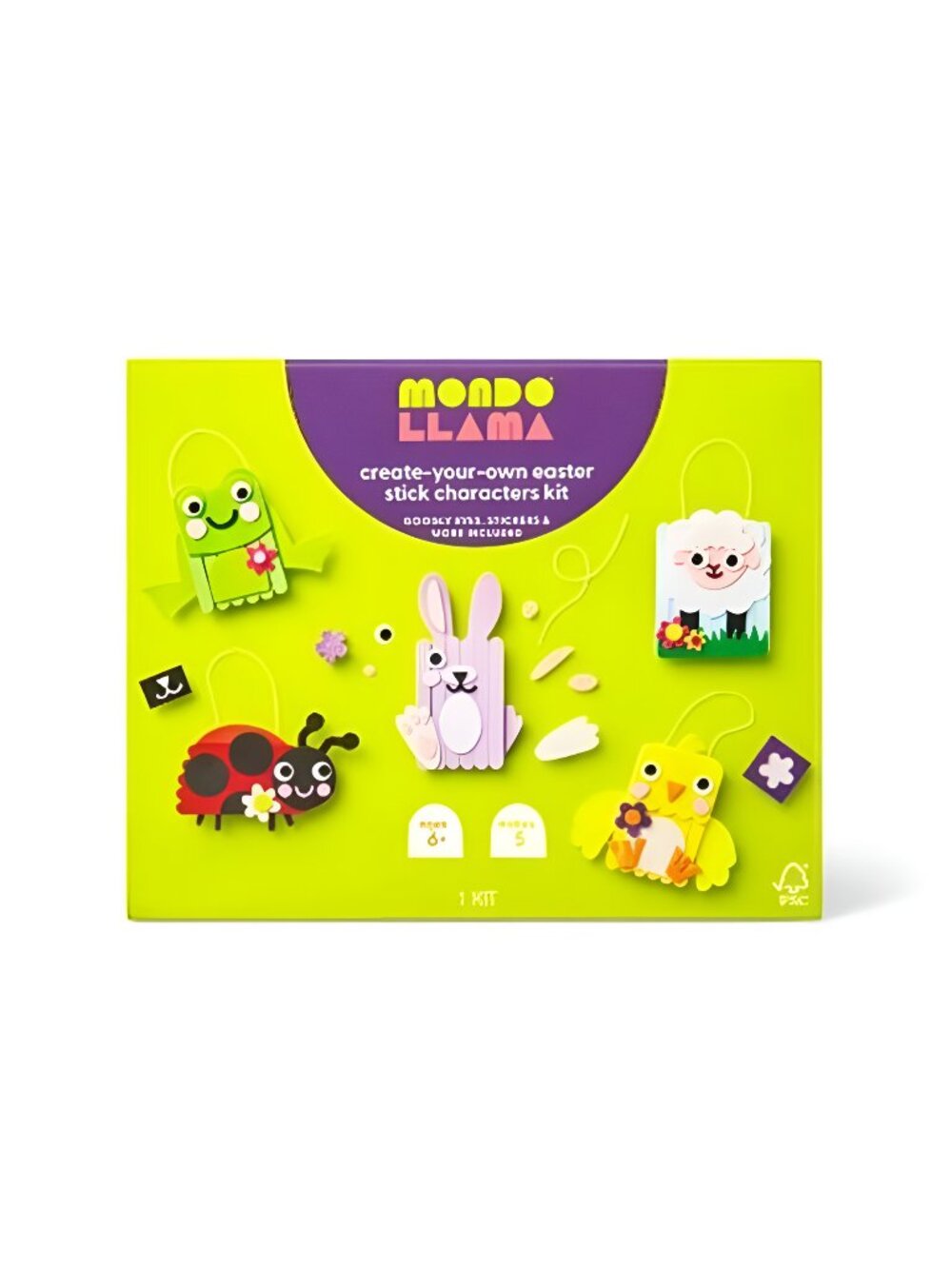 Create-Your-Own Easter Stick Characters Kit - Mondo Llama